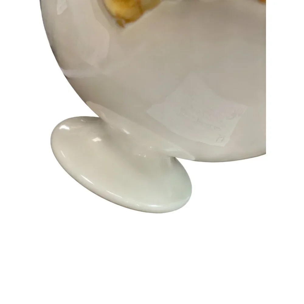 Sur La Table VTG multicolor handcrafted In Italy ceramic pedestal bowl SKU 9739